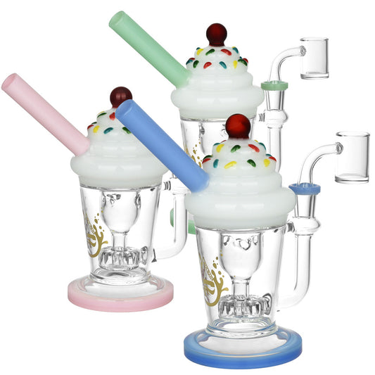 Pulsar Cherry On Top Recycler Dab Rig - 7"/14mm F / Colors Vary