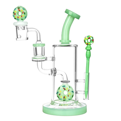 Pulsar Sprinkle Donut Dab Rig Set - 9"/14mm F / Colors Vary