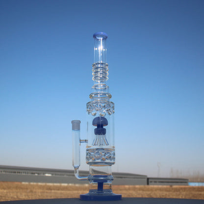 Jellyfish Sprinkler & Matrix Perc Glass Water Pipe 19.5"