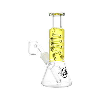 Pulsar Mini Glycerin Coil Beaker Dab Rig - 6"/14mm F / Colors Vary