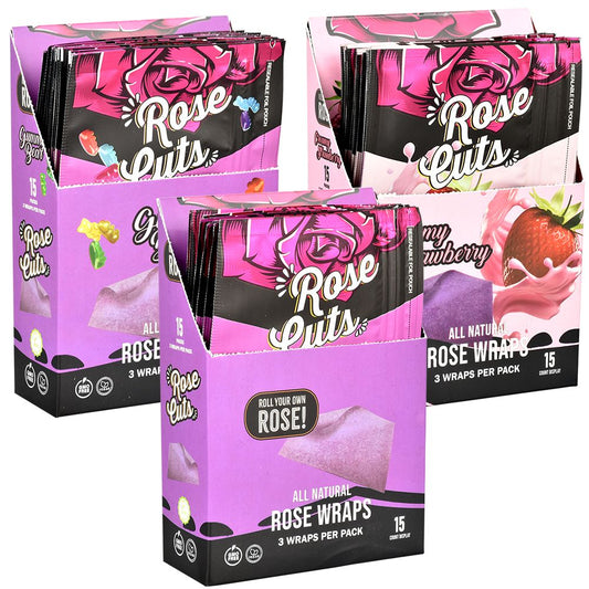 Rose Cuts Purple Rose Wraps | 3pc | 15pk Display