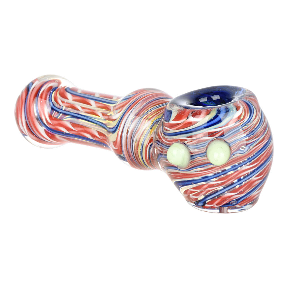 Spiraling Sensation Glass Spoon Pipe - 4.25" / Colors Vary