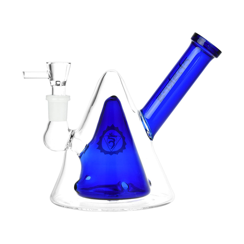 Nested Cones Chakra Glass Water Pipe - 5.5" / Colors Vary