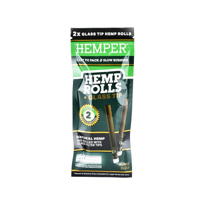 Hemper Hemp Rolls + Glass Tips | 12pk