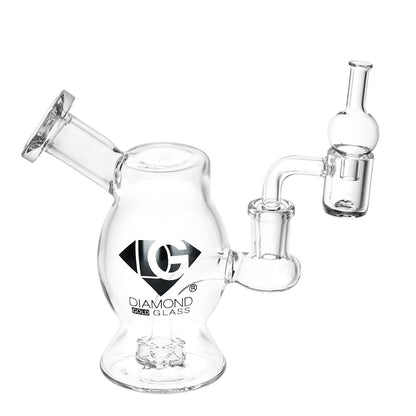 Diamond Glass Bugalo Mini Dab Rig - 5" / 14mm F