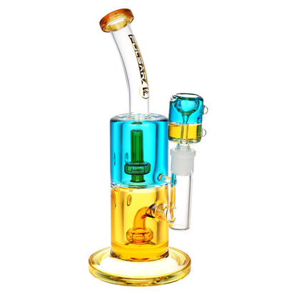 Pulsar Bicolor Glycerin Chugger Water Pipe | 9.75" | 14mm F