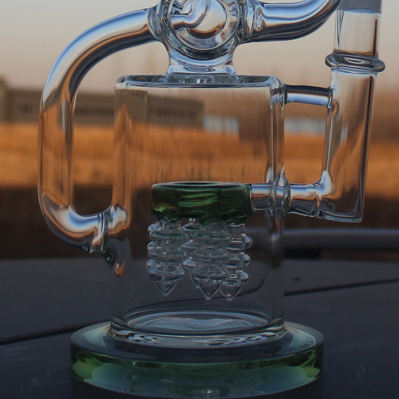 Recycler Style Water Pipe w/ Dual Percolator 11.5"