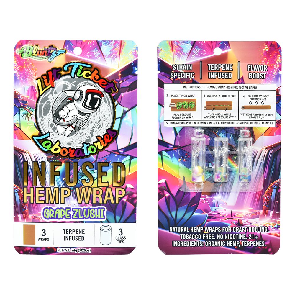 Lift Ticket Terpene Infused Hemp Wrap + Tip Bluntz 3pc | 10pk 60 Wraps