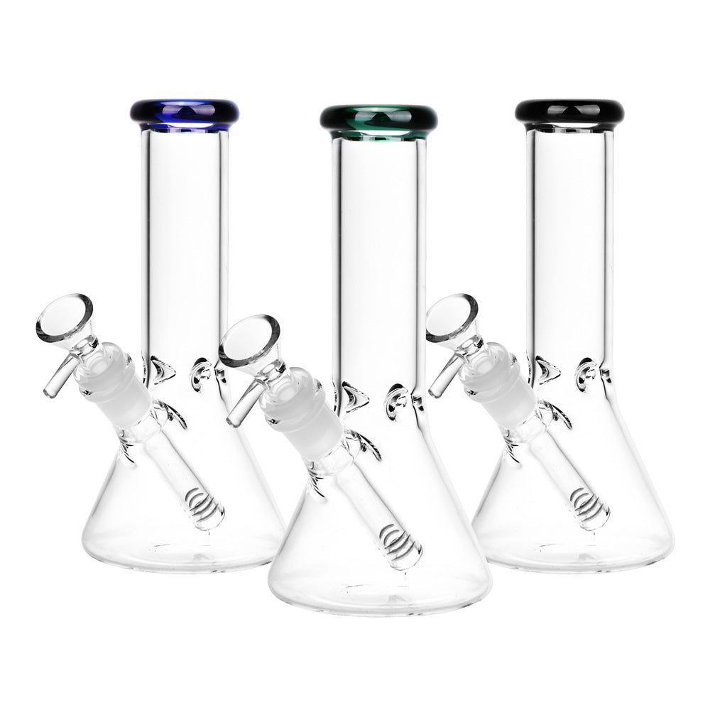 Classic Glass Beaker Light Water Pipe | 14mm F | Colors Vary