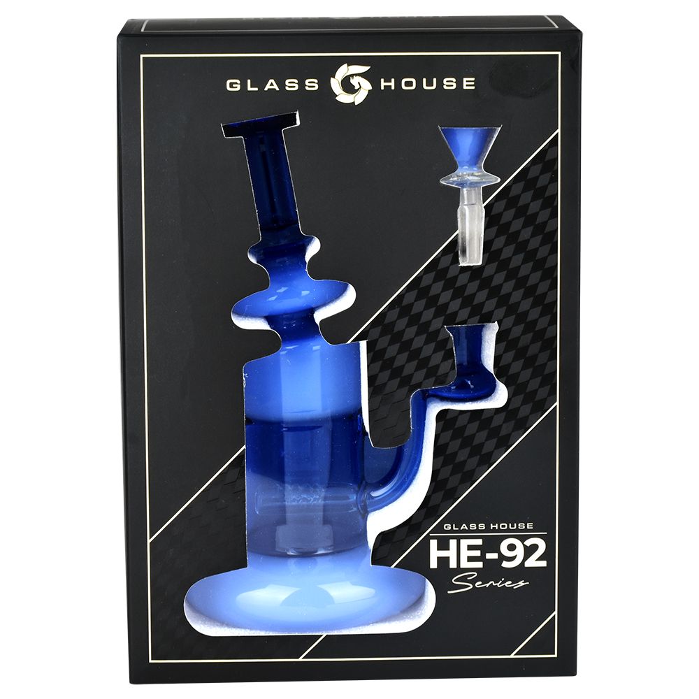 Glass House Two Toned Cylinder Water Pipe - 7.75" / 14mm F