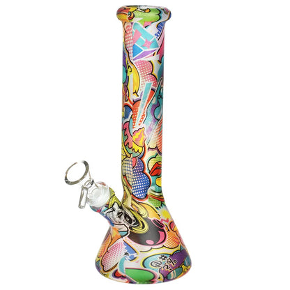 Wyld Style Glass Beaker Water Pipe - 9.5" / 14mm F