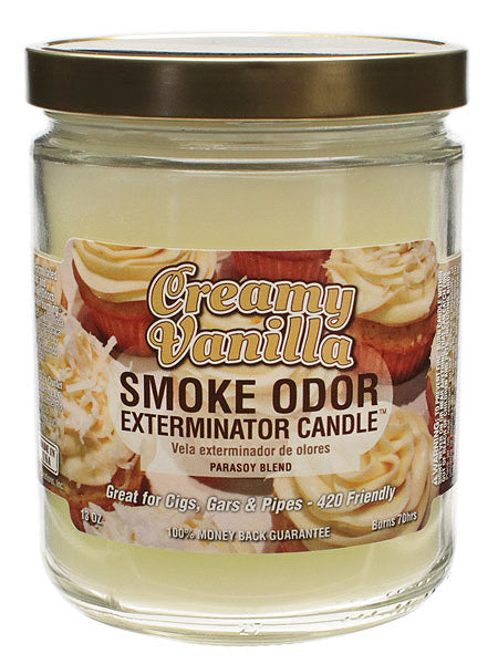 SMOKE ODOR CREAMY VANILLA CANDLE