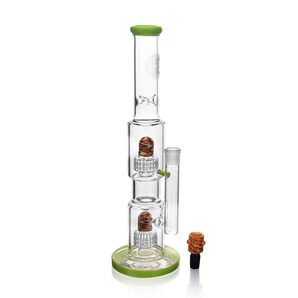 High Society | Gemini Premium Wig Wag Waterpipe (Green)