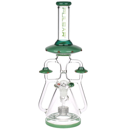 Pulsar Far-Out Visitors Recycler Glass Water Pipe | 17.25" | 19mm F