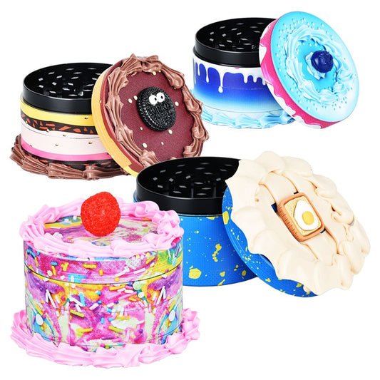 Birthday Cake Grinder | 4pc | 2.5"