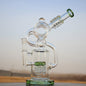 Recycler Style Water Pipe w/ Dual Percolator 11.5"