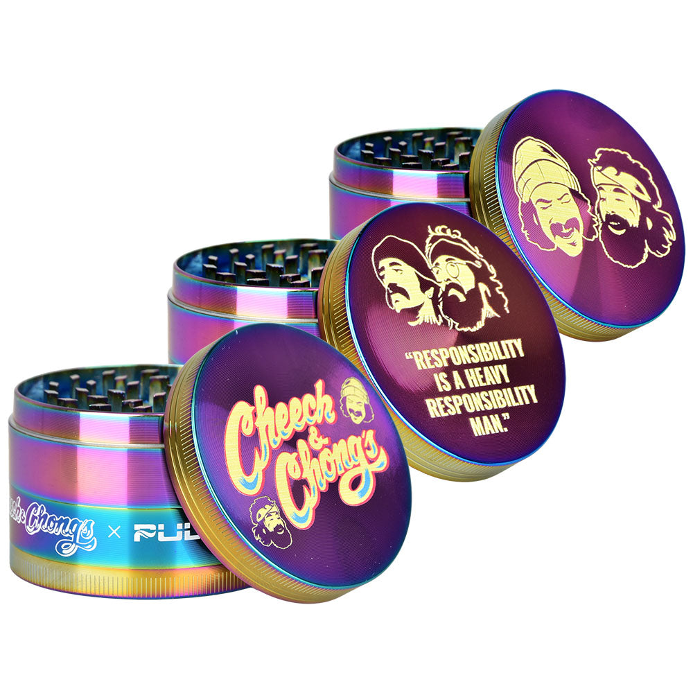 Cheech & Chong's™ x Pulsar Rainbow Metal Grinder | 4pc | 2.5"