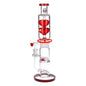 Pulsar Glycerin Hearts Glass Water Pipe with Gem Hearts - 13.75" / 14mm F