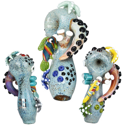 EG Glass Under The Sea Glass Hand Pipe - 5"