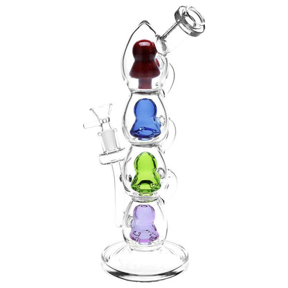 Pulsar Stacks on Stacks Glass Water Pipe - 11.75" / 14mm F