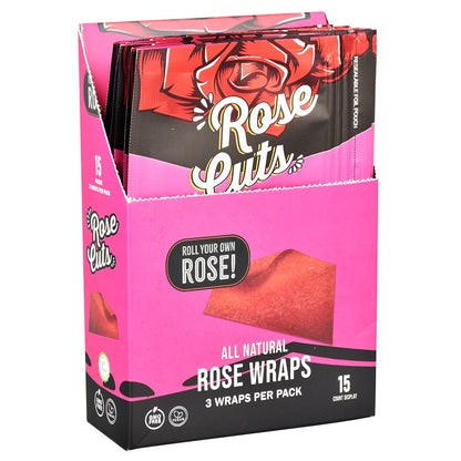 Rose Cuts Pink Rose Wraps |  15pk 45 Wraps per Display