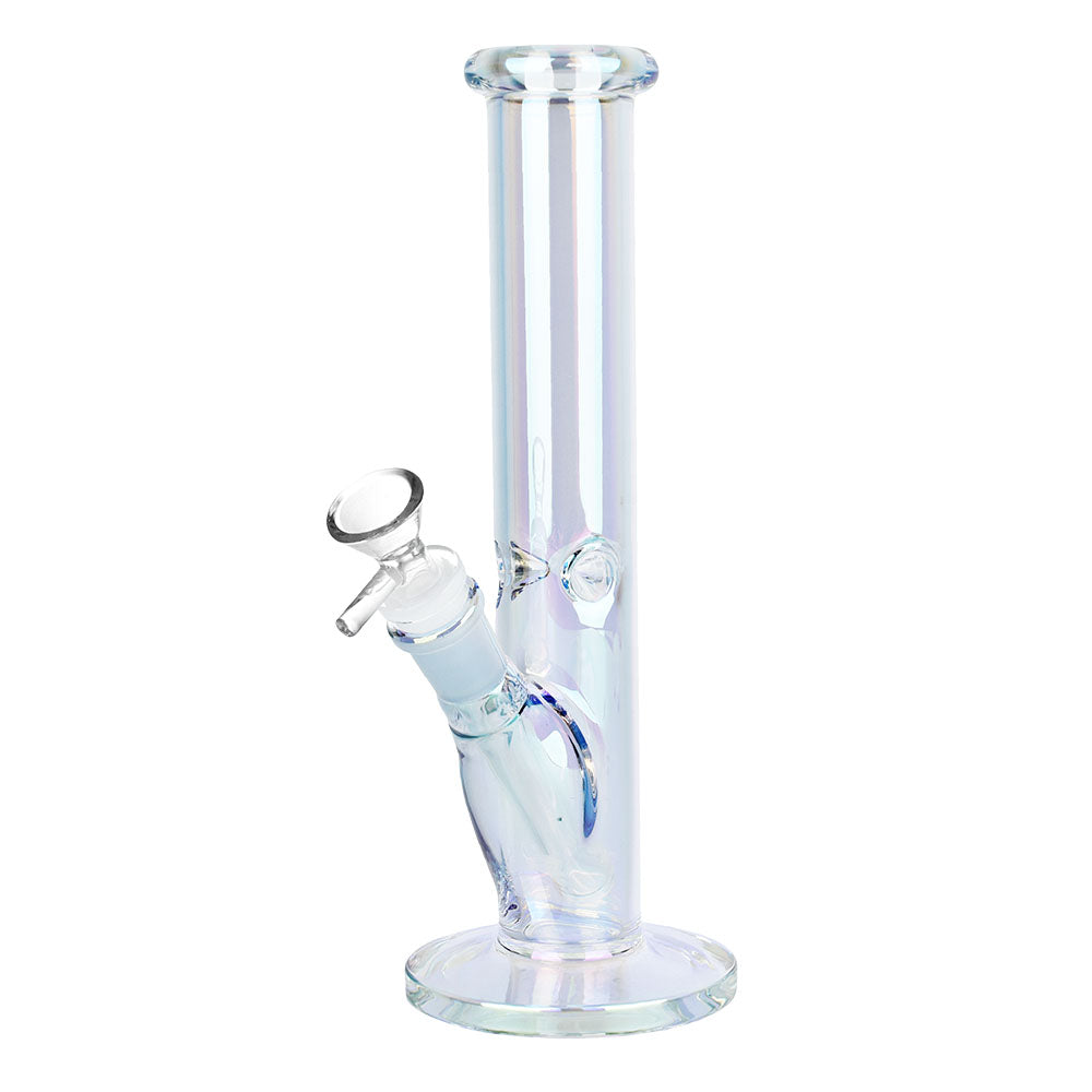 Infinite Splendor Glass Straight Tube Water Pipe - 9.75" / 14mm F / Colors Vary