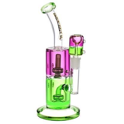 Pulsar Bicolor Glycerin Chugger Water Pipe | 9.75" | 14mm F