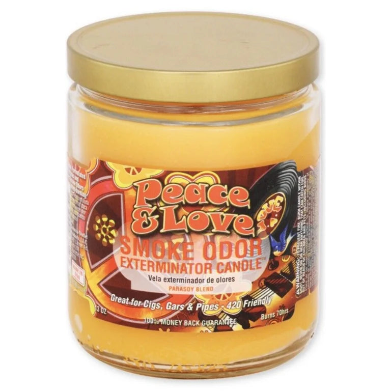 SMOKE ODOR PEACE & LOVE CANDLE