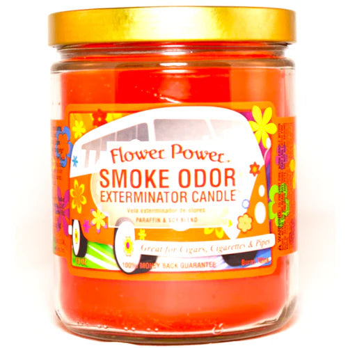 SMOKE ODOR FLOWER POWER CANDLE