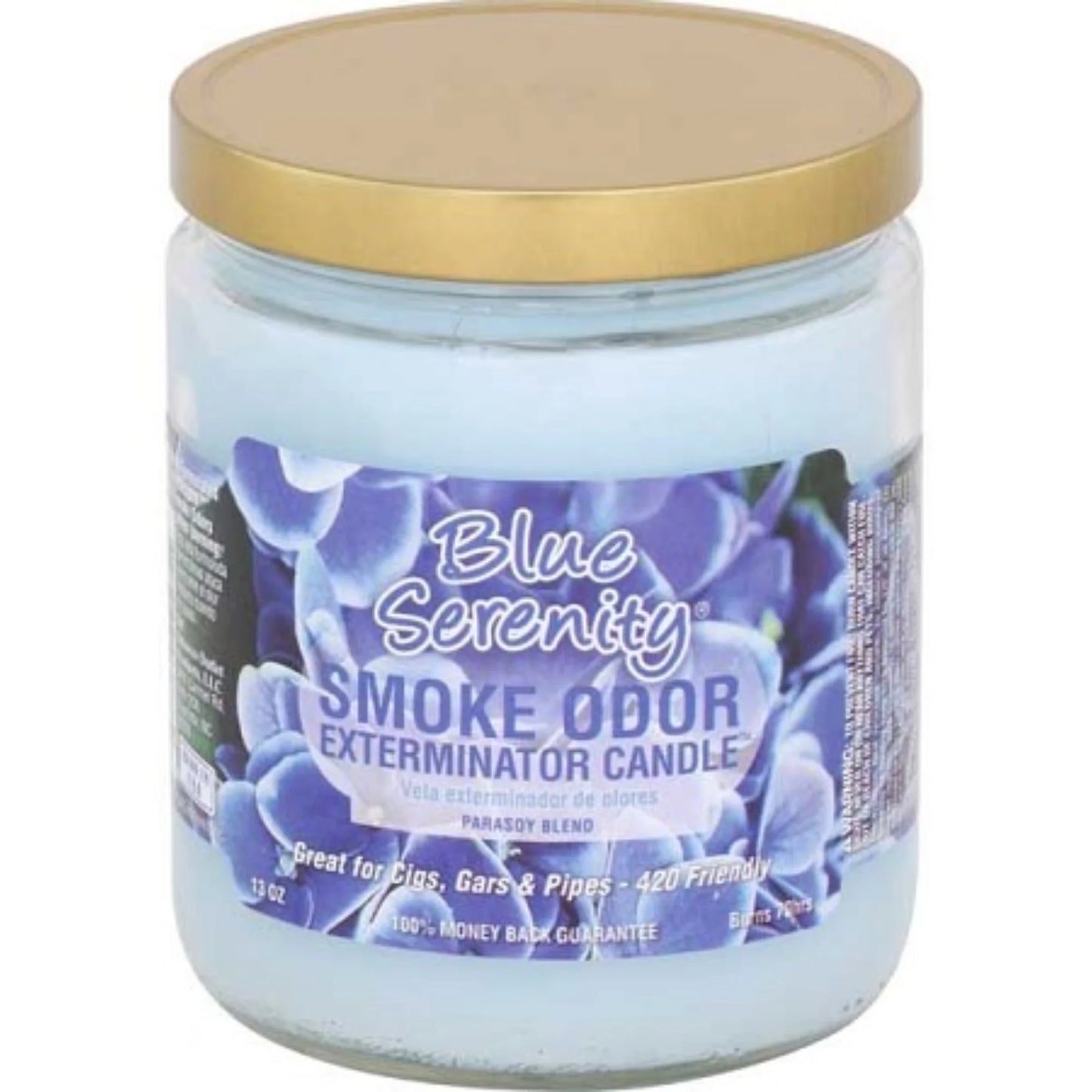 SMOKE ODOR BLUE SERENITY CANDLE