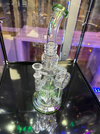 CLOVER GLASS 12” WATER PIPE