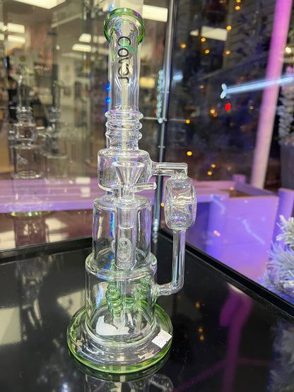 CLOVER GLASS 12” WATER PIPE