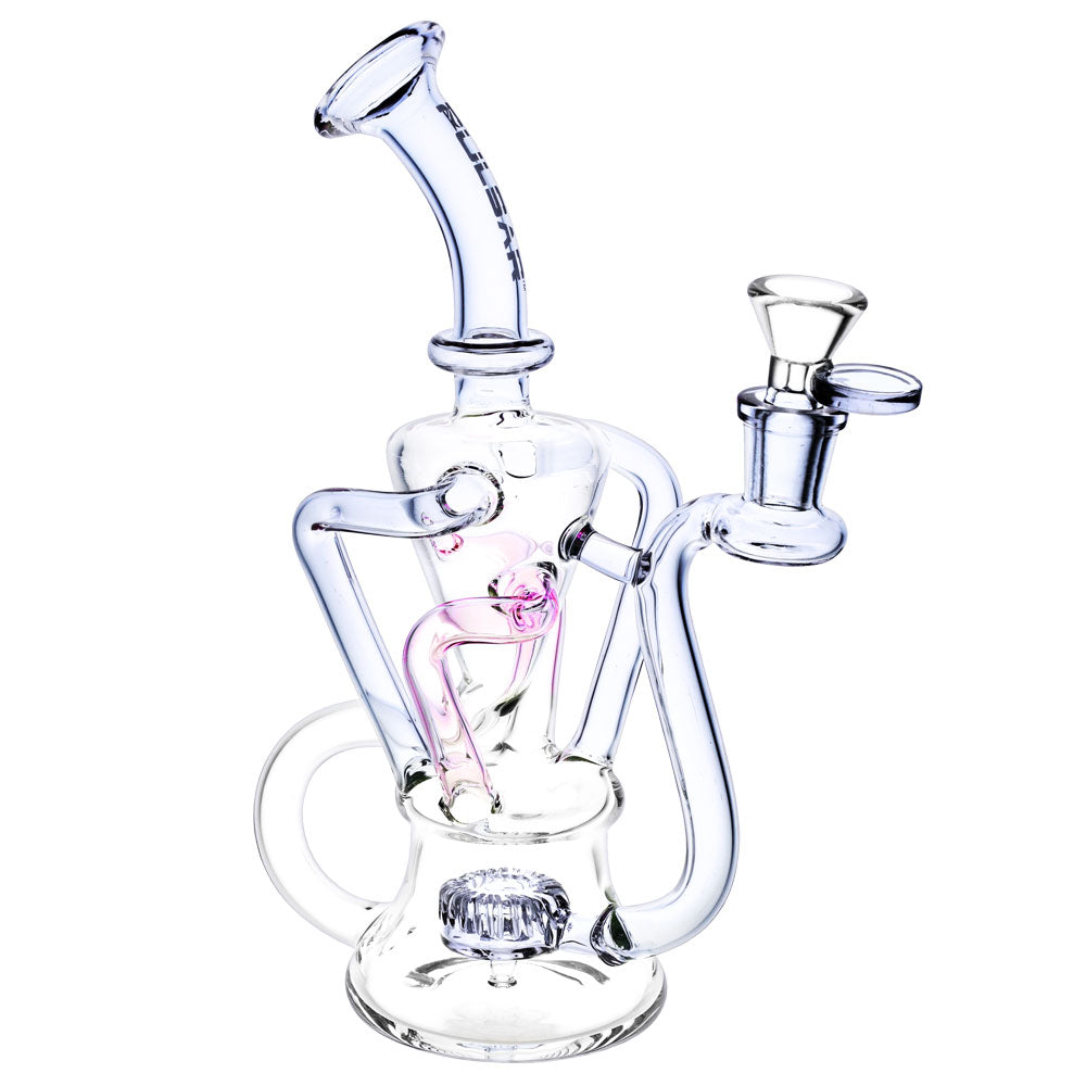 Pulsar 4-Tube Recycler Water Pipe - 9" / 14mm F / Colors Vary