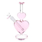 Pulsar Stacked Hearts Glass Water Pipe - 10" / 14mm F