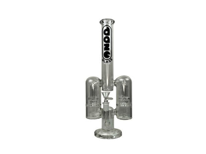 Daze Glass - 14" Rocket Ship Dual Showerhead Perc Glass Water Pipe