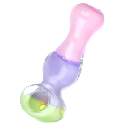 Pastel Color Block Glass Spoon Pipe - 3.75"