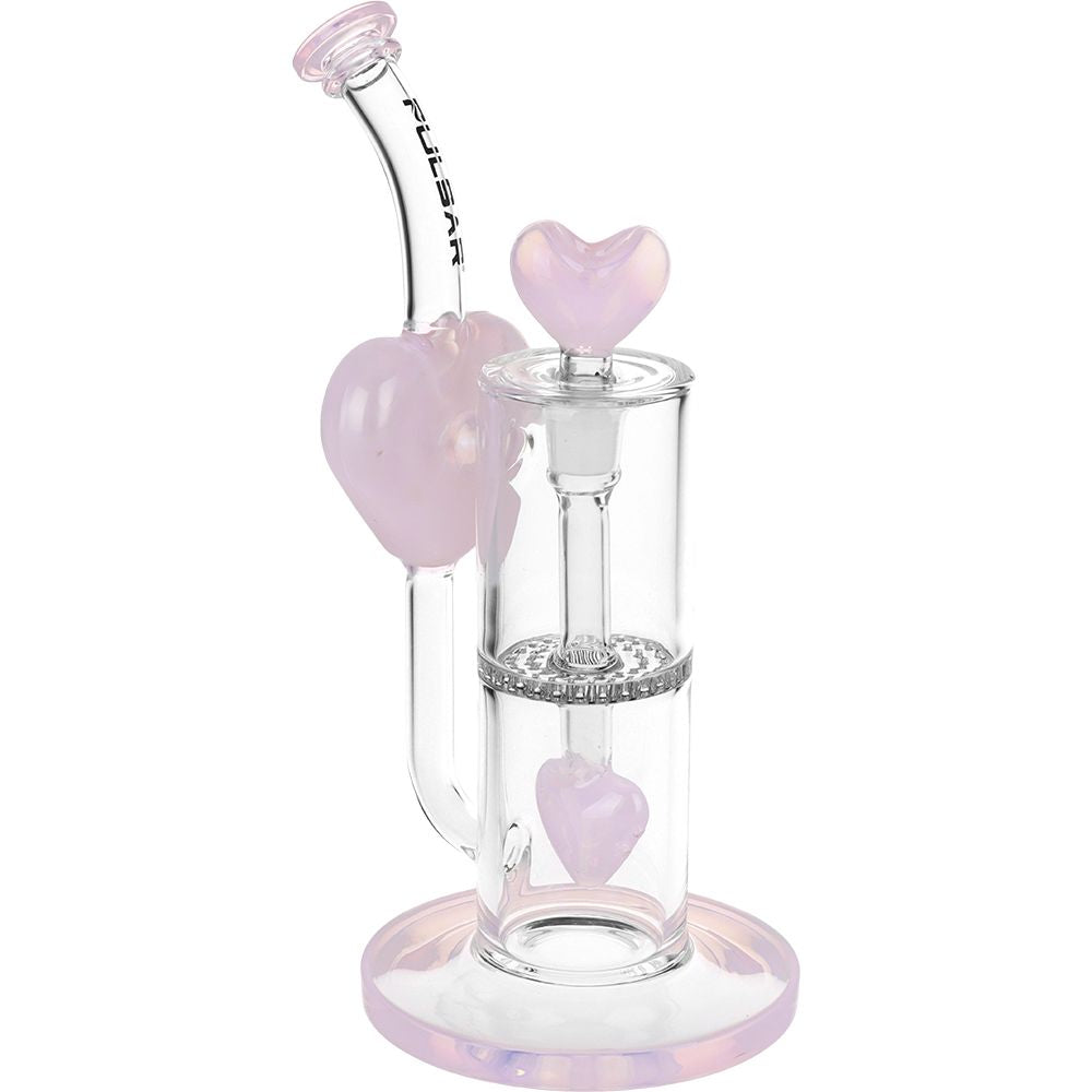 Pulsar Hearts on Hearts Recycler Water Pipe - 8.25" / 14mm F