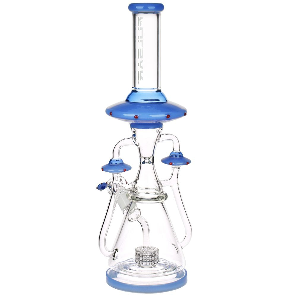 Pulsar Far-Out Visitors Recycler Glass Water Pipe | 17.25" | 19mm F