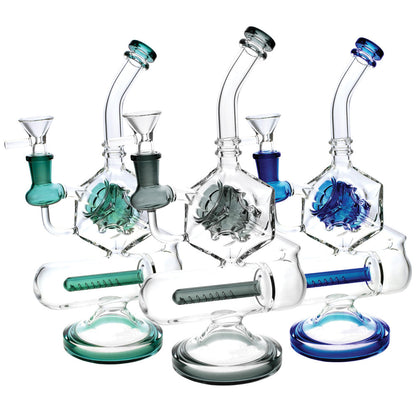 Pulsar Inception Cube Water Pipe- 10.5"/14mm F/Colors Vary