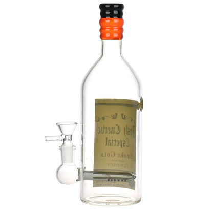 Tequila Bottle Glass Water Pipe - 9.5" / 14mm F