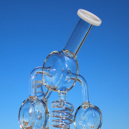 Spiral Mushroom Recycler Water Pipe w/ Circ Perc 11"