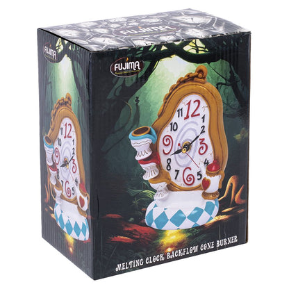 Fujima Melting Clock Backflow Cone Resin Incense Burner - 7"