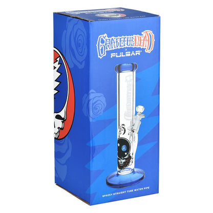 Grateful Dead x Pulsar Straight Tube Glass Bong - 11.75" / 14mm F