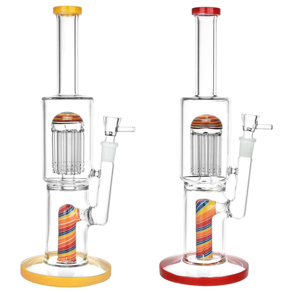 Burgeoning Bliss Glass Water Pipe - 12" / 14mm F / Colors Vary