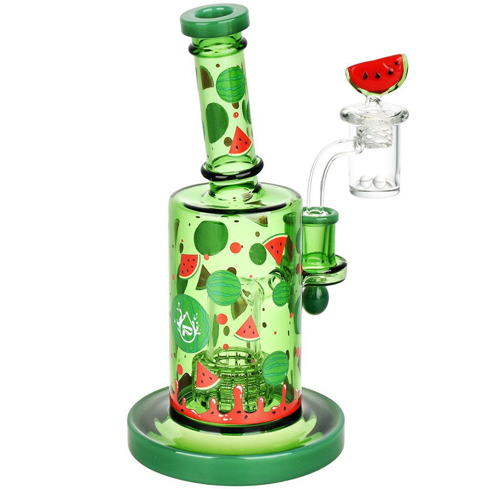 Pulsar Watermelon Zkittles Glow In The Dark Dab Rig Kit - 8" / 14mm F