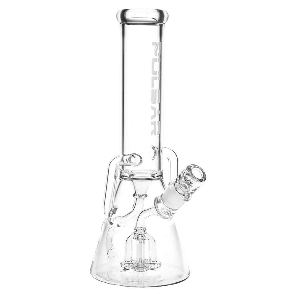 Pulsar Quad-Arm Mini Perc Recycler Beaker Water Pipe - 12"