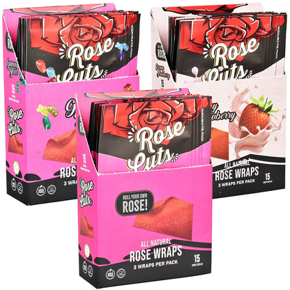 Rose Cuts Pink Rose Wraps |  15pk 45 Wraps per Display